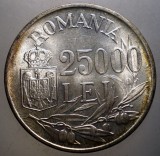 R.180 ROMANIA MIHAI I 25000 LEI 1946 XF/AUNC, Argint