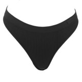 Chiloti String Ribbed Seamless Negru cu Vinieta pentru Femei, CMCLASS