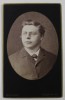 FOTOGRAF HENRY KELLER , ZURICH , TANAR CU OCHELARI , FOTOGRAFIE C.D.V . SFARSITUL SEC. XIX