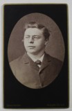 FOTOGRAF HENRY KELLER , ZURICH , TANAR CU OCHELARI , FOTOGRAFIE C.D.V . SFARSITUL SEC. XIX