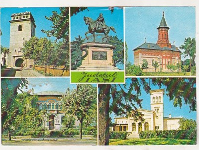 bnk cp Jud Iasi - Vedere - circulata - marca fixa foto