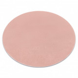 Covor de spalat modern LINDO cerc roz, anti-alunecare, shaggy, cerc 80 cm