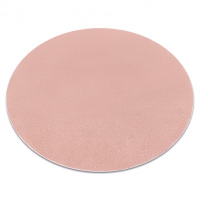Covor de spalat modern LINDO cerc roz, anti-alunecare, shaggy, cerc 120 cm foto
