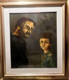 Lot 2 picturi originale &ndash; Giorgio Piga (1979 &amp; 1980) &ndash; Portrete expresioniste italiene &ndash; semnate, &icirc;nrămate