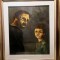 Pictură originală de Giorgio Piga &ndash; Portret expresionist, semnat și datat 1979