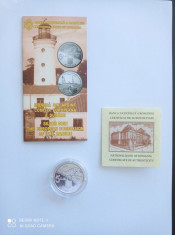Moneda argint Comisia Europeana a Dunarii + pliant ?i certificat foto