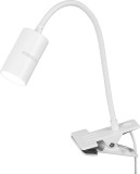 Lampa Strend Pro, stoln&aacute;, s klipsou na uchytenie, Alu, biela, USB, 41 cm
