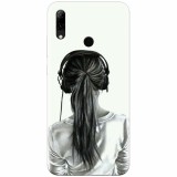 Husa silicon pentru Huawei P Smart 2019, Girl With Headphone