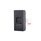Modul priza internet Luxion 1M negru, standard italian pentru rame din sticla