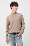 Medicine pulover barbati, culoarea bej, light, cu turtleneck