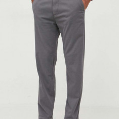 Pepe Jeans pantaloni Nils barbati, culoarea gri, cu fason chinos