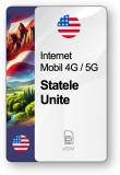 ESIM Internet Statele Unite ale Americii, valabil 30 zile, trafic Nelimitat, Standard