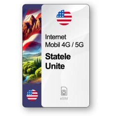 eSIM Internet Statele Unite ale Americii, valabil 7 zile, trafic 1 GB, Standard