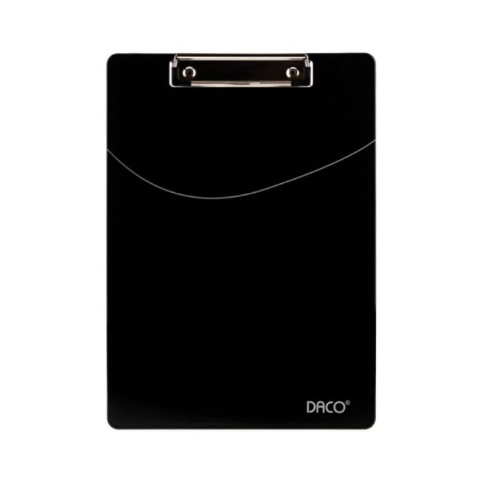 Clipboard A4 DACO Simplu, Negru, Material Plastic, Clipboarduri Simple, Clipboard Documente, Accesorii Documente, Suport de Scris, Clipboard Simplu pe