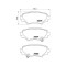 Placute frana Mazda 3 (Bm Bn) 07.13-, 3 Box / Liftback (Bm) 04.15-05.16, 3 Saloon (Bm Bn) 09.13-12.19, Spate, BREMBO