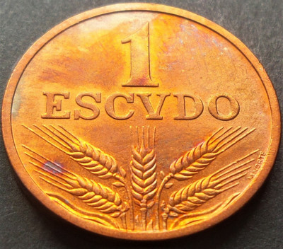 Moneda 1 ESCUDO - PORTUGALIA, anul 1978 *cod 1601 C - UNC patina super foto