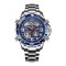 Ceas barbatesc de mana Fox Box Business Casual Fashion Elegant Digital Dual Time Argintiu