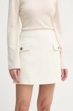 Bruuns Bazaar fusta culoarea bej, mini, creion, BBW4581