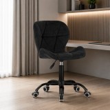 Scaun birou Artool Noto catifea neagra reglabil ergonomic rotativ 360 roti cauciucate baza metalica 110 kg