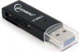 CARD READER extern GEMBIRD, interfata USB 3.0, citeste/scrie: SD, micro SD; plastic, black &quot;UHB-CR3-01&quot; (timbru verde 0.18 lei)