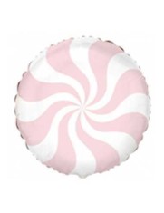 Balon Folie Rotund Candy Pastel Roz Somon 45 cm foto