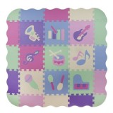 Covor tip puzzle, pentru copii, spuma EVA, 25&nbsp;piese, 30x30 cm, Isotrade