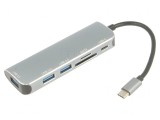 Adaptor OTG USB 3.0 0,15m Negru 5Gbps Argintiu, VCOM