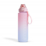 Sticlă de apă sport &ndash; 1L &ndash; opal &ndash; gradient roz-albastru