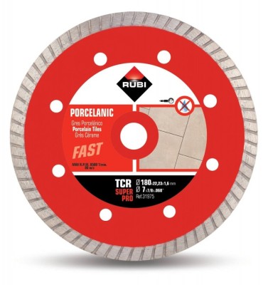 Disc diamantat pt. gresie portelanata 180mm, TCR 180 SuperPro - RUBI-31975 foto