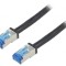 Patch cord S/FTP 6a litat Cu PE negru 1m 26AWG - cablu de rețea