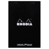 Cumpara ieftin Bloc notes A5 80 file capsat liniatura punctata Rhodia Coperta neagra