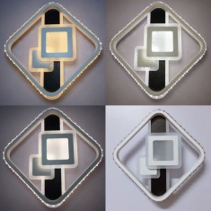 Aplica Perete LED 3 Nuante Alb/Cald/Neutru 24x24x6.5cm 38W 3915 foto