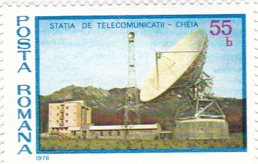 ROMANIA 1977 LP 930 STATIA DE TELECOMUNICATII SPATIALE CHEIEA MNH