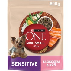 PURINA ONE MINI/SMALL Sensitive somon ?i orez 800 g foto