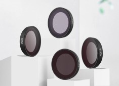 Set 4 filtre Telesin pentru Insta360 Go3, ND8, ND16, ND32, CPL, rama metalica, sticla Gorilla Glass
