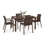 Set mobilier de grădină Balyon 4+1 maro
