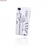 Husa plastic FANCY Apple Iphone 4 / 4S cu model Cats