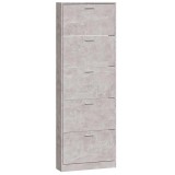 Cumpara ieftin Pantofar, gri beton, 59x17x169 cm, lemn compozit