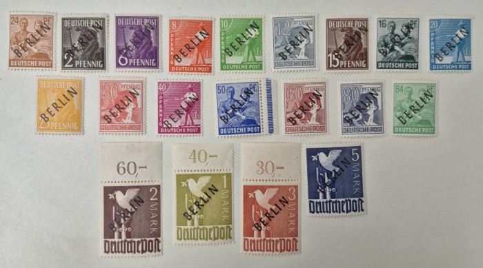 1948 Germania supratipar Berlin Mi. 1 -20 .CV. &pound;3600 MNH**