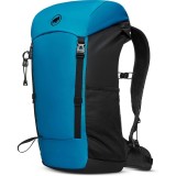 Rucsac drumetie Mammut Tasna 26L, sapphire-black, husa ploaie, suport bete trekking, material reciclat, usor, ventilat