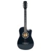 Chitara Clasica IdeallStore 4/4, Lemn Tei, Negru, 94cm, 6 Corzi Otel, Incepator, Adulti, Decorativa