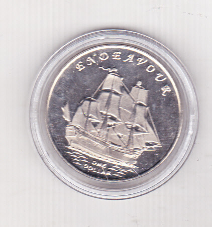 bnk mnd Gilbert Islands 1 dollar 2014 unc - Corabii - Endeavour