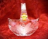 COS / BOMBONIERA CRISTAL ANNA HUTTE GERMANIA LUCRATA MANUAL 16 CM