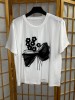 Tricou Alb cu imprimeu si aplicatii in relief