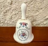 CLOPOTEL DIN PORTELAN ENGLEZESC- WEDGWOOD- BONE CHINA- ROSEDALE H10,5CM