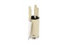 Set cutite 6 piese RETRO Zilan ZLN1610, Suport inclus, Otel inoxidabil 3CR13, Compatibil masina de spalat vase, Crem