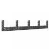 VidaXL Coș de gabion &icirc;n formă de U cu 5 st&acirc;lpi, 500x20x100 cm, fier 151278