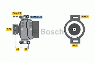 Generator / Alternator MERCEDES E-CLASS (W211) (2002 - 2009) BOSCH 0 986 047 640 foto