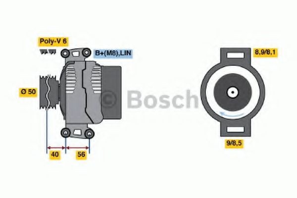 Generator / Alternator MERCEDES E-CLASS T-Model (S211) (2003 - 2009) BOSCH 0 986 047 640
