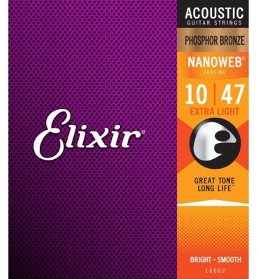 Elixir 16002 Nanoweb Extra Light 10 47 Phosphor Bronze foto
